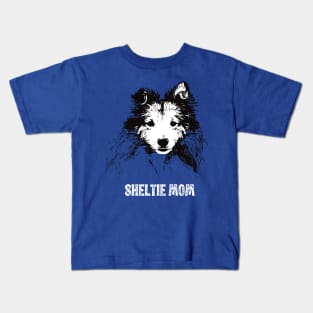 Sheltie Mom Shetland Sheepdog Design Kids T-Shirt